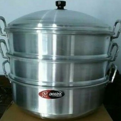 Dandang Kukus Langseng Steamer Maspion Jawa Alumunium 40 cm Susun 3