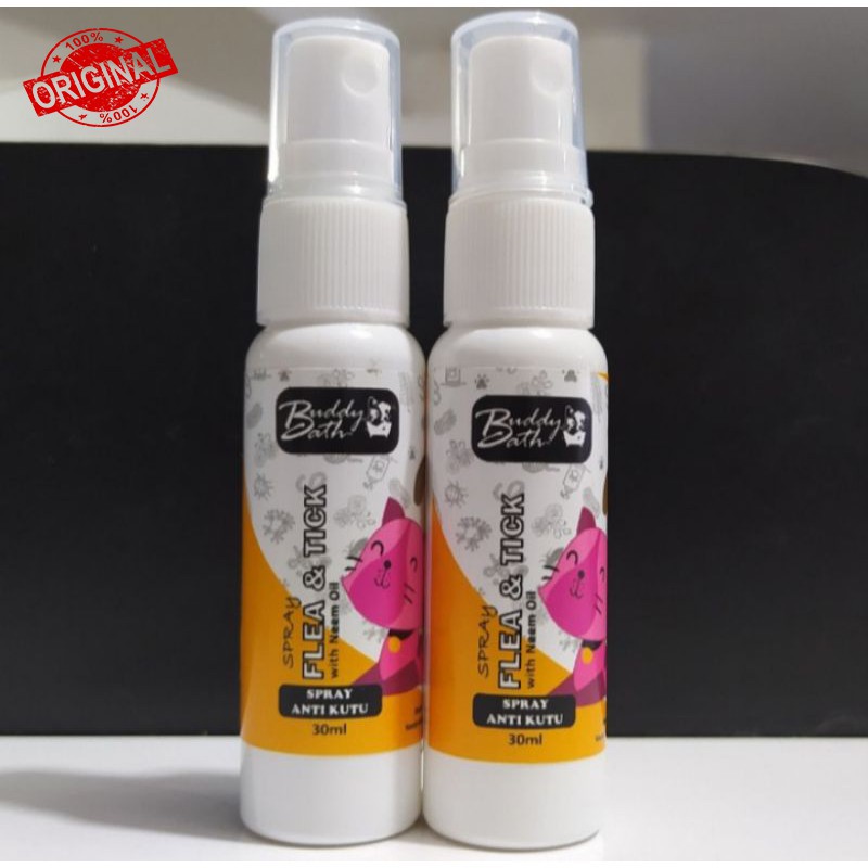 SEMPROTAN ANTI KUTU KUCING ANJING BUDDY BATH SPRAY 30 ML FLEA &amp; TICK