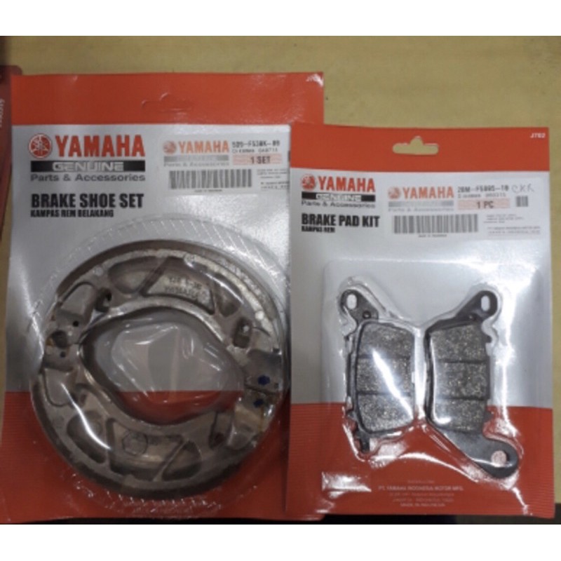 PAKET KAMPAS REM DEPAN BELAKANG YAMAHA MIO M3 / MIO Z / LEXI / AEROX / FINO 125 / X RIDE 125