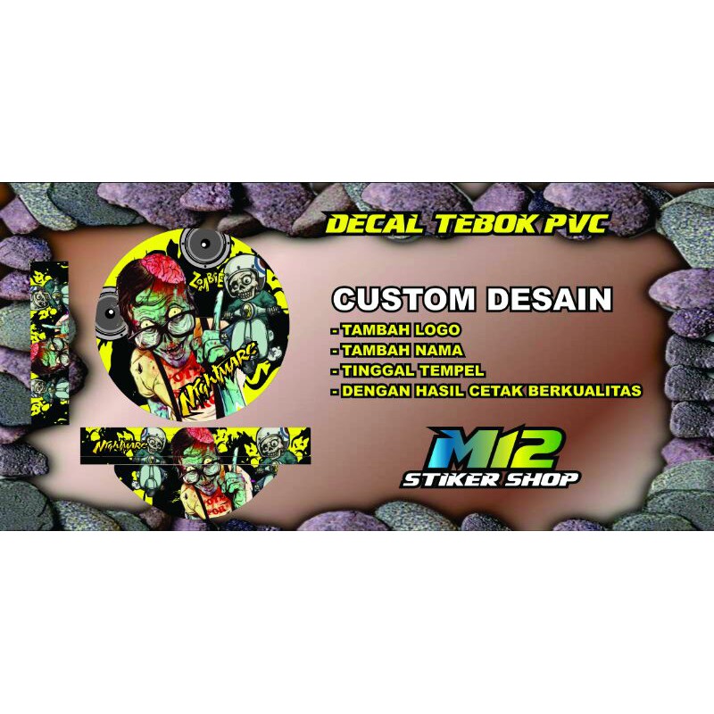stiker Tebok 3D custom pvc