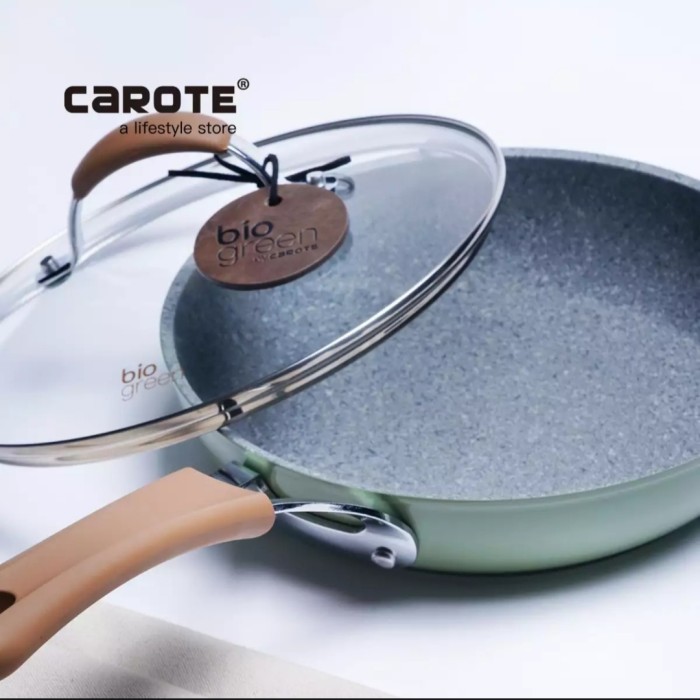TERLARIS CAROTE BIO GREEN FRY PAN WITH LID 28 CM