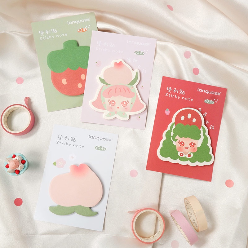 

Languo Strawberry and Peach Sticky Notes - Catatan Tempel / Kertas Memo