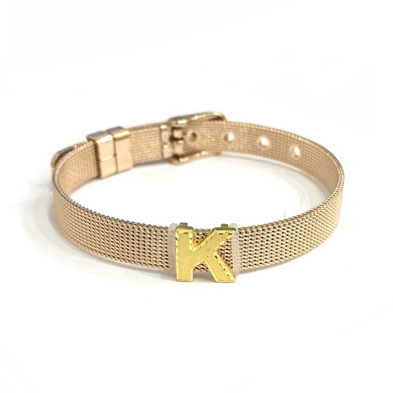 Gelang Gesper Arloji Set Liontin Emas Asli Kadar 700 Huruf K