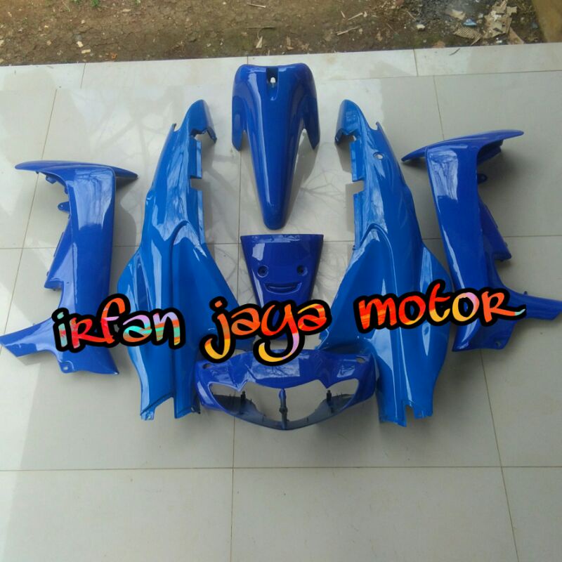 Cover body full halus Suzuki Smash 110 biru