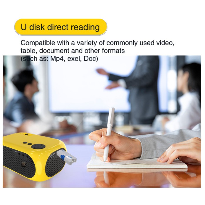Projector Mini M24 Portable 1080P 1200 Lumens Proyektor Beamer 3D
