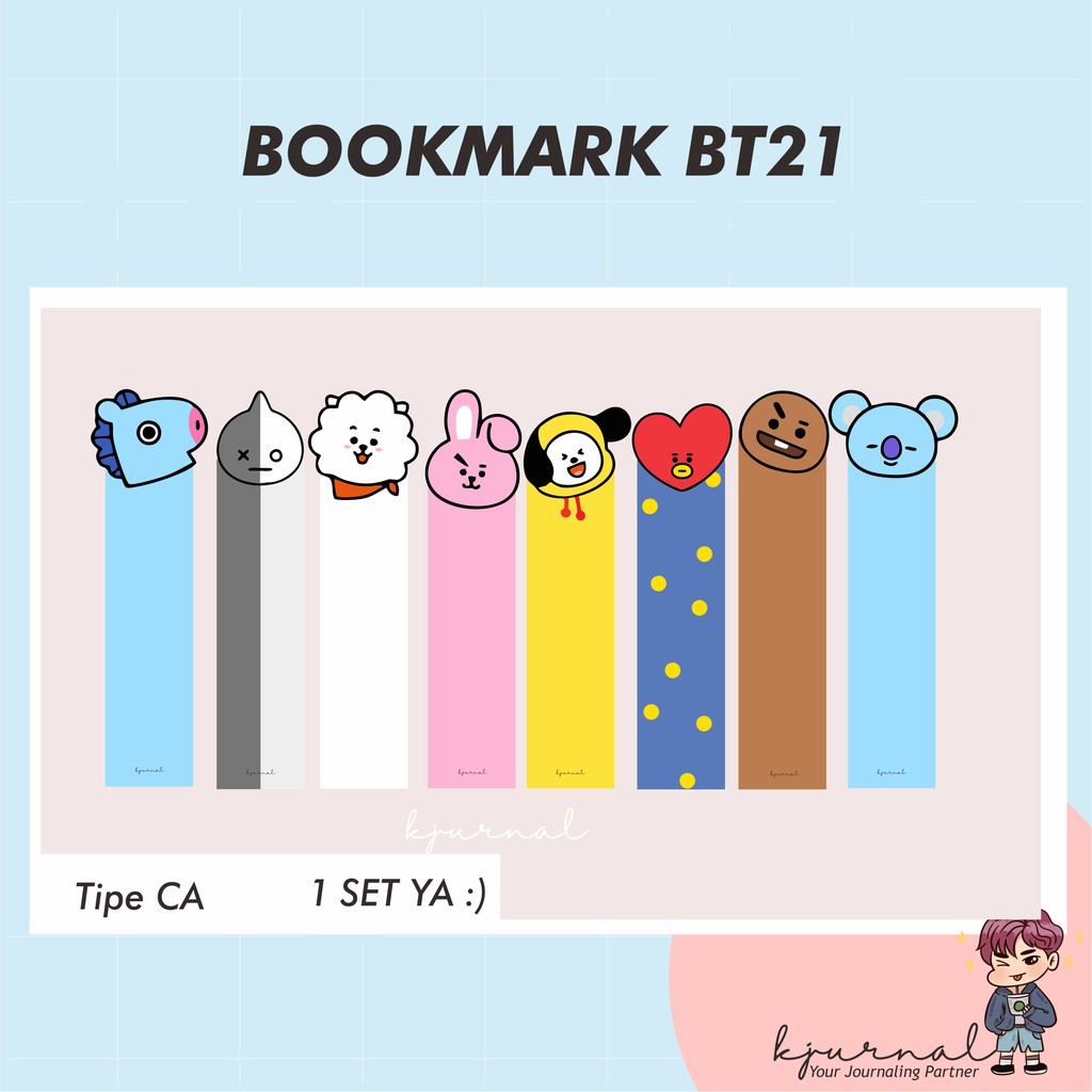 

BOOKMARK BT21 BTS KPOP SUPER CUTE SIZE JUMBO