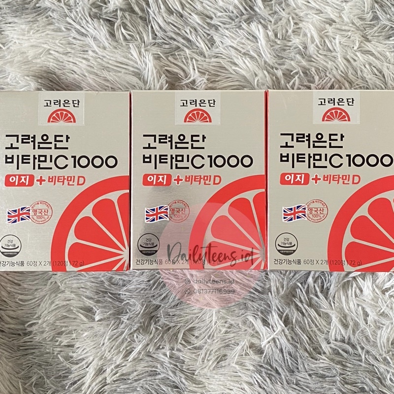 (READYSTOCK) Korean Eundan Vitamin C 1000mg + Vit D 1000OU 60/120 tablet Original Import korea
