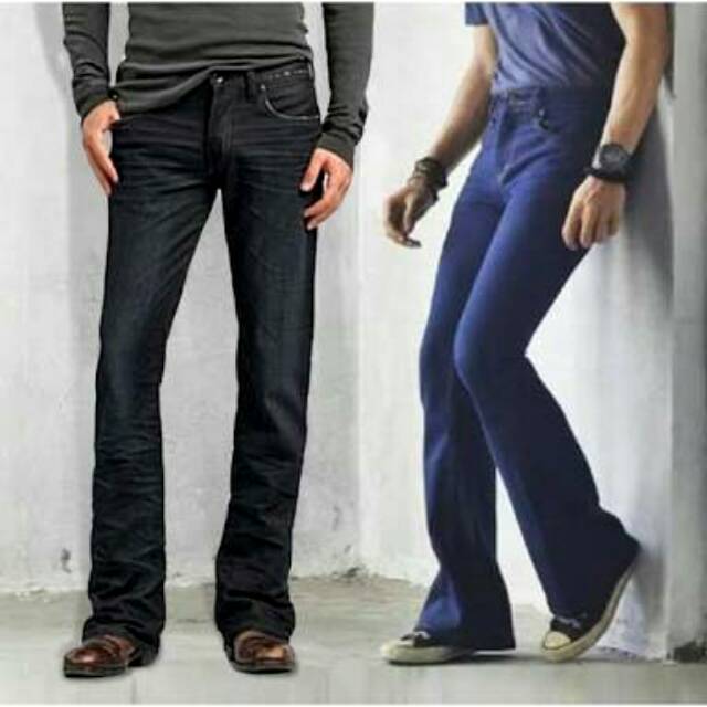 Celana Jeans Cutbray Cowok Vintage