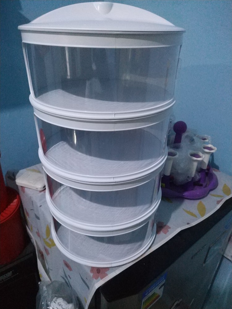 Rak Penyimpanan Makanan 4 Susun Tingkat Tudung Saji Tutup Food Cover