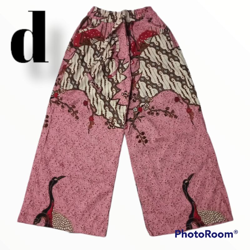 CELANA KULOT PANJANG DEWASA WANITA BAHAN KATUN STREACH MOTIF SANTAI MURAH-d