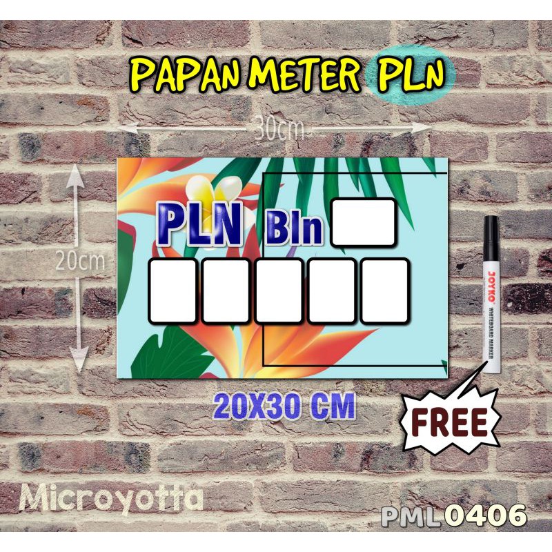 

Microyotta Papan Meter Listrik PLN PAM motif Unik - Tropical 06