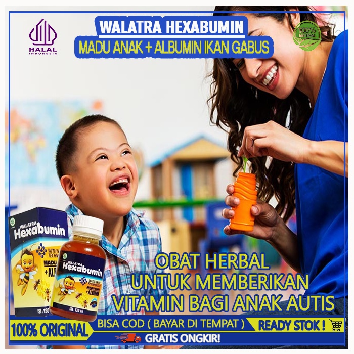 Madu Vitamin Untuk Anak Autis, Obat Anak Hiperaktif, Madu Hexabumin Suplemen Nutrisi Tubuh Anak Auti