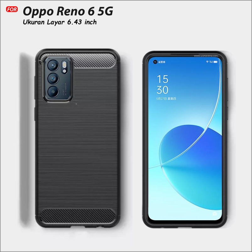 Casing Softcase Oppo Reno 6 5G IPAKY Carbon Fiber Matte Softcase