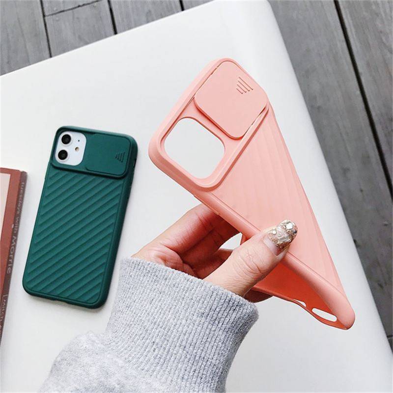 Soft Case Pelindung Lensa Kamera Bahan Silikon Tpu Warna Permen Polos Untuk Iphone 11 12 Pro X Xs Xr Max 7 8 Plus