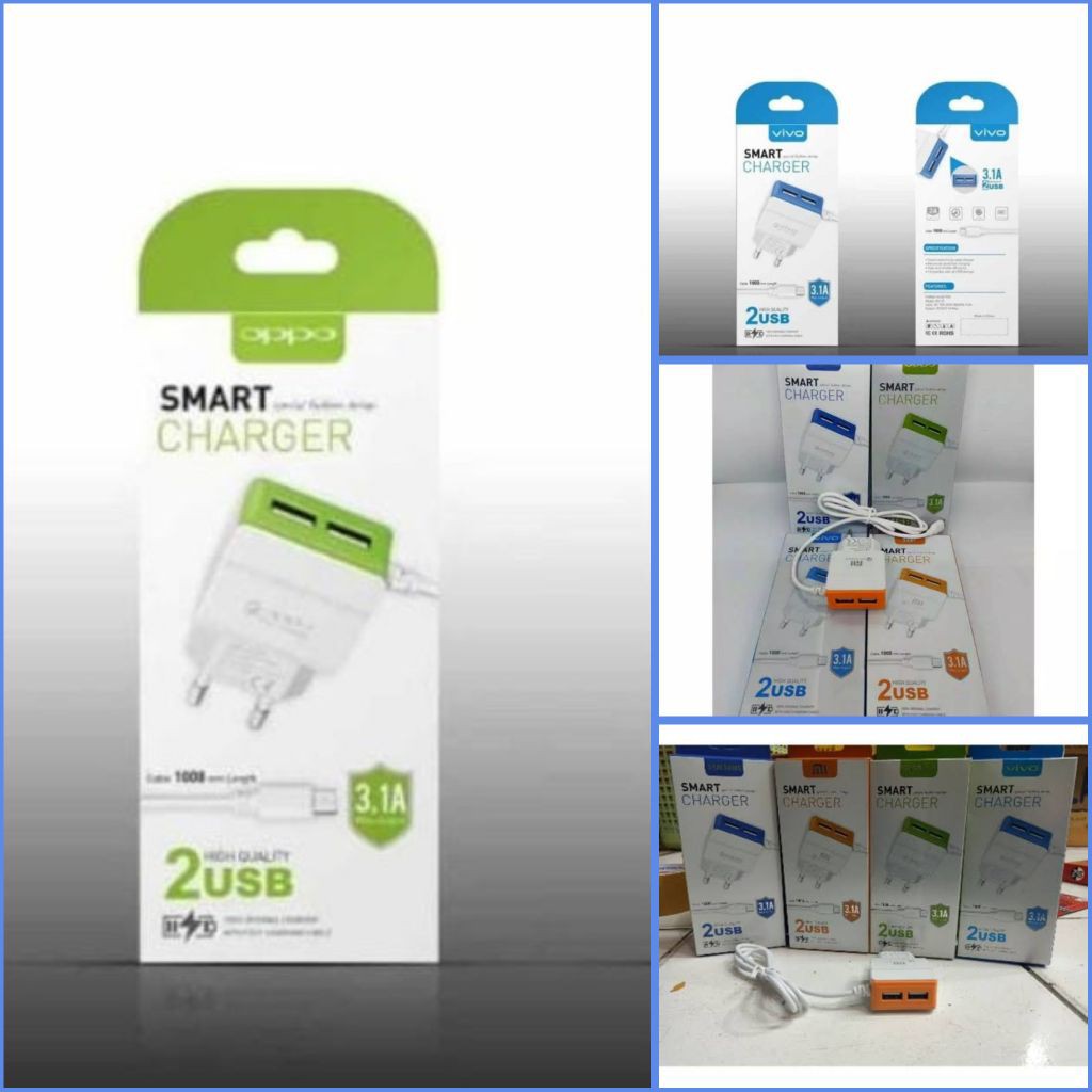 PROMO !! CHARGER SMART 2 USB 3.1A OPPO VIVO