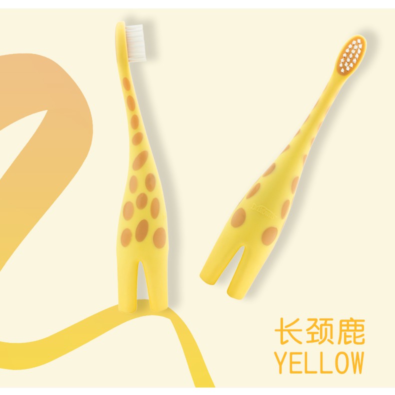 Dr Brown's - Infant to Toddler Toothbrush GIRAFFE YELLOW