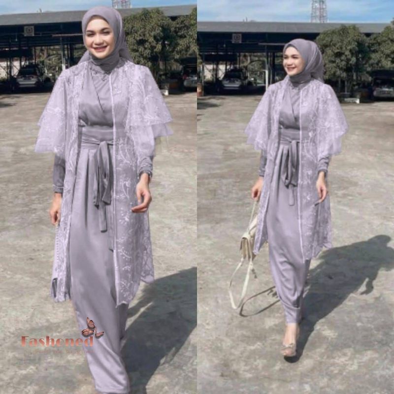 VIOLIN SET LUCIA SET DRESS KONDANGAN BRUKAT BAJU MUSLIM LEBARAN TERBARU RAYYA DRESS PESTA WISUDA REMAJA LAMARAN SET KIMONO GAMIS POLOS 2 IN 1 KARDIGAN BRUKAT WANITA WEDDING DRES GAMIS PESTA TERBARU