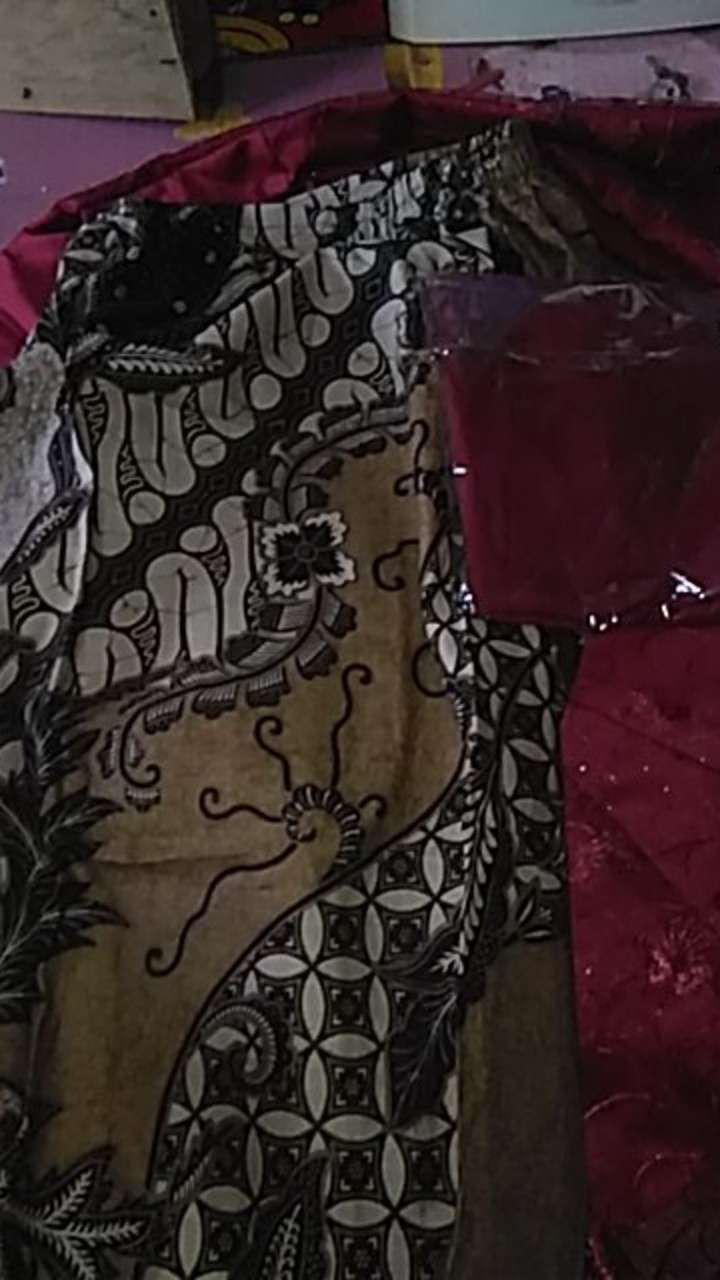 Kemeja Kebaya Batik Couple Murah Kantor Pekalongan ( Free Jilbab )