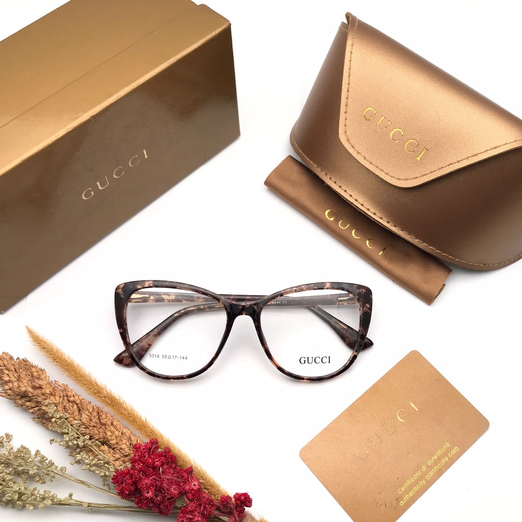 Frame kacamata KMB wanita besar branded oversize 3314