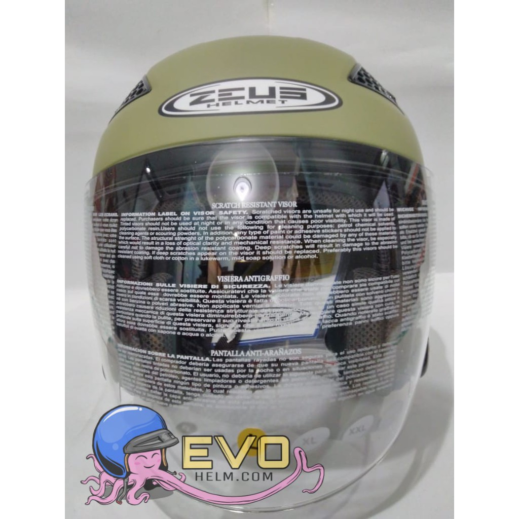 HELM ZEUS ZS - 610 SOLID OLIVE GREEN