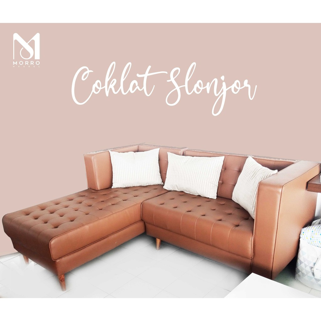 Sofa Coklat Slonjor Males Santai Ruang Tamu Bukan Ikea Informa Shopee Indonesia