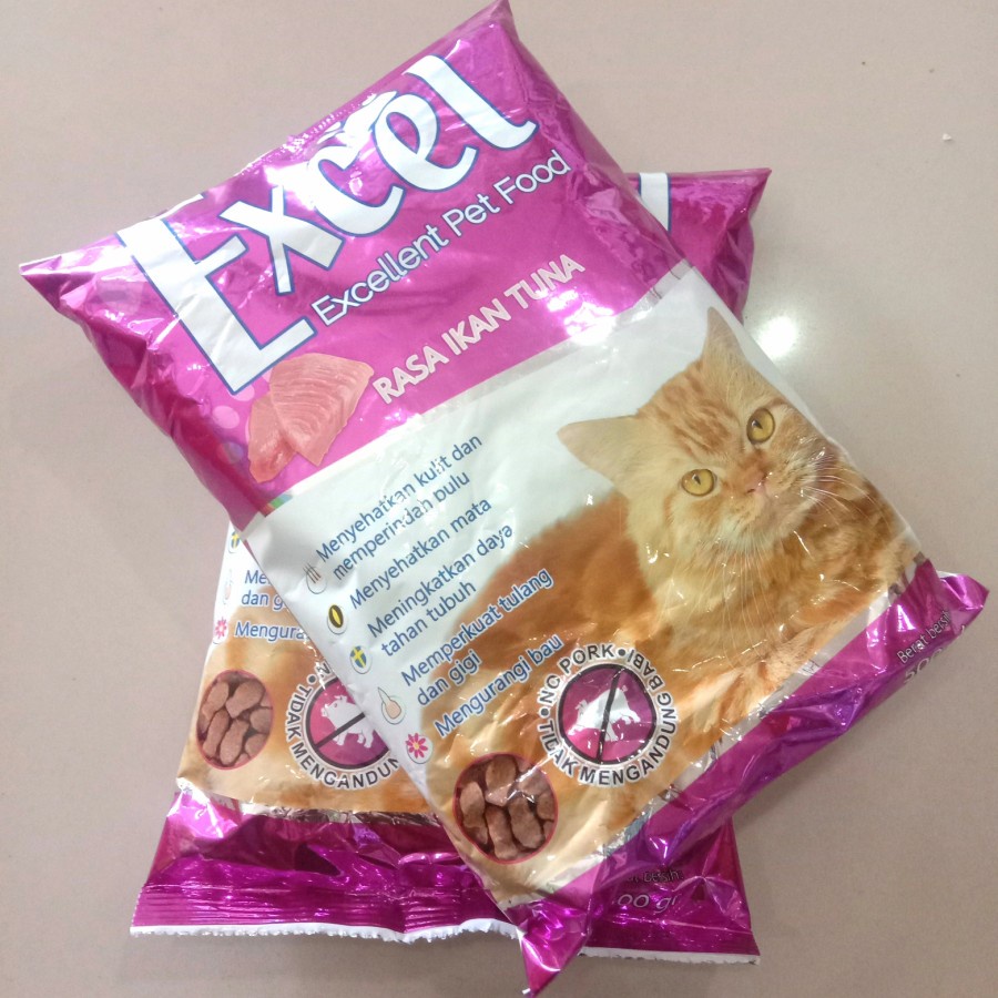 Excel Tuna 500gr Bentuk Kibble Ikan Makanan Kucing Cat Dry Food Murah