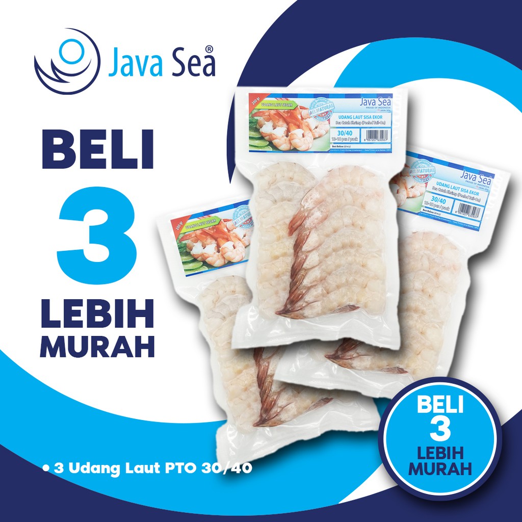 

BELI 3 LEBIH MURAH - Udang Laut Sisa Ekor PTO 30/35