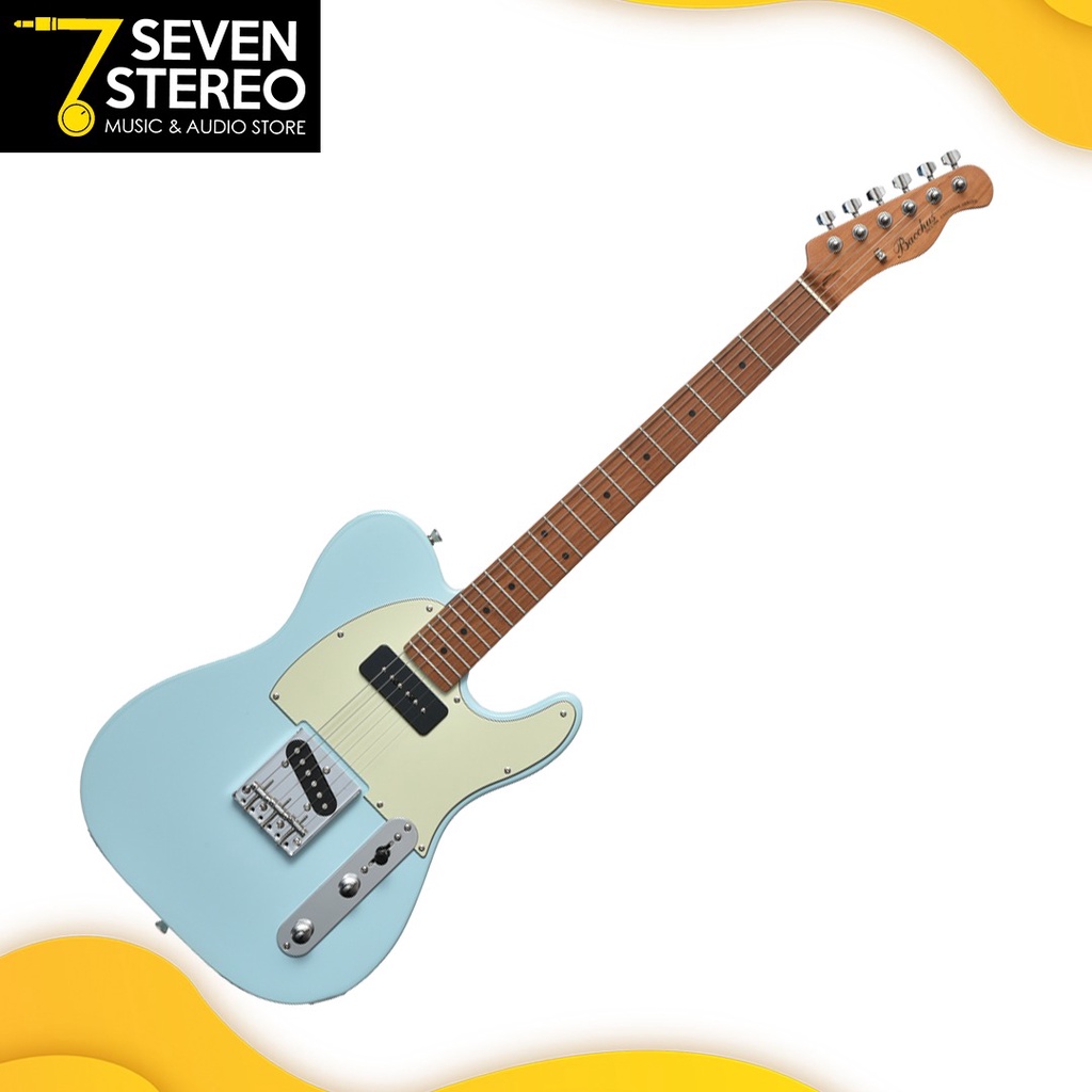 Bacchus BTE-2-RSM BTE2RSM Sonic Blue Roasted Maple Series Telecaster