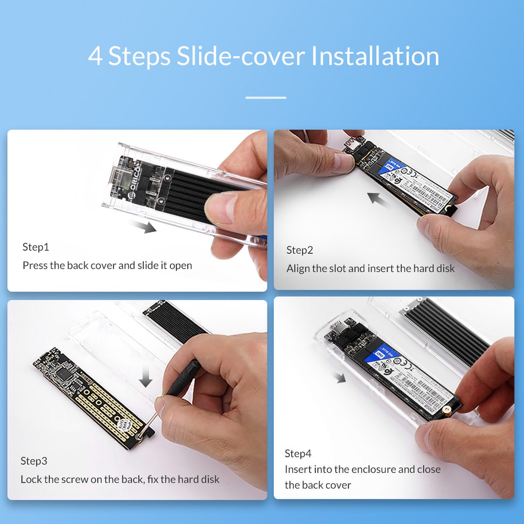 10gbps Ssd Untuk Hardisk Eksternal Nvme M-Key M.2