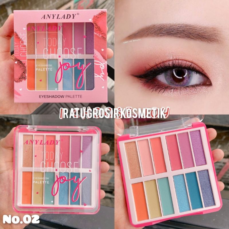 EYESHADOW ANYLADY / EYESHADOW PALETTE  12 WARNA NO.822