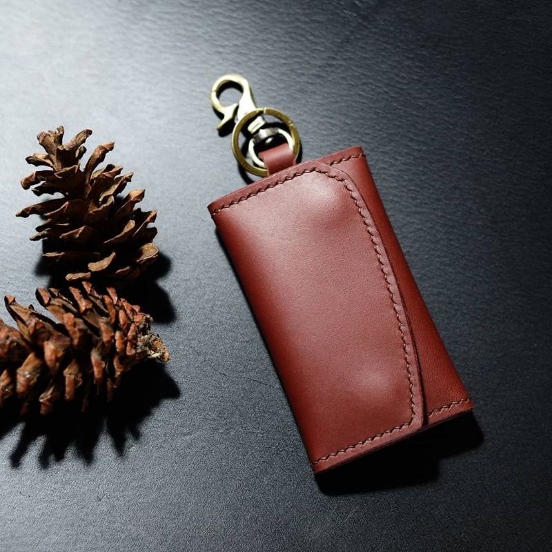 Key Wallet Leather Gantungan STNK Kulit Navy