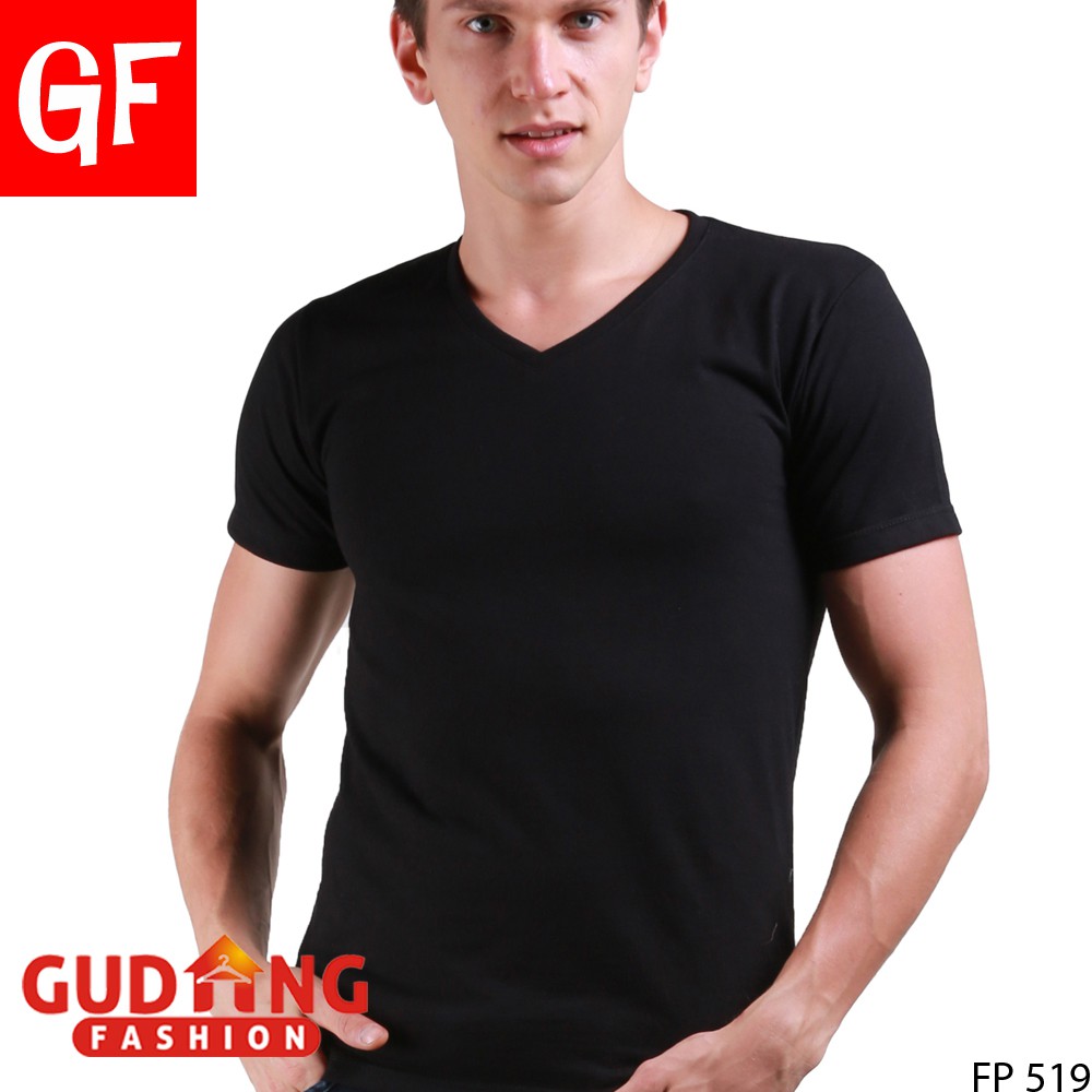 Kaos Pria Lengan Pendek V-Neck Polos (COMB)