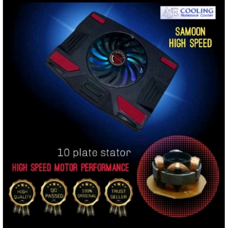 NC 32 cooling pad  kipas laptop / cooling pad samoon 15&quot; high speed motor dengan 2