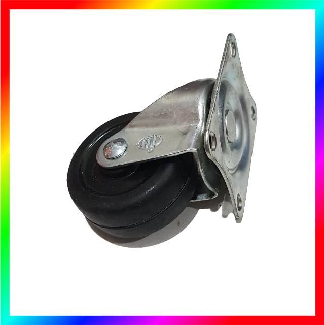 RODA CASTER GEPENG KARET 2 INCI ISI 4 PCS PER SET