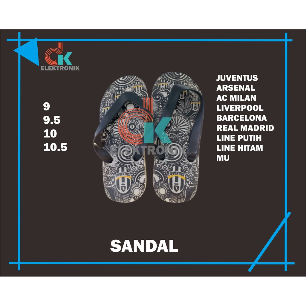GROSIR SANDAL JEPIT MOTIF BOLA BATIK / SANDAL KARET (Grosir, Tidak Jual Satuan) MURAH