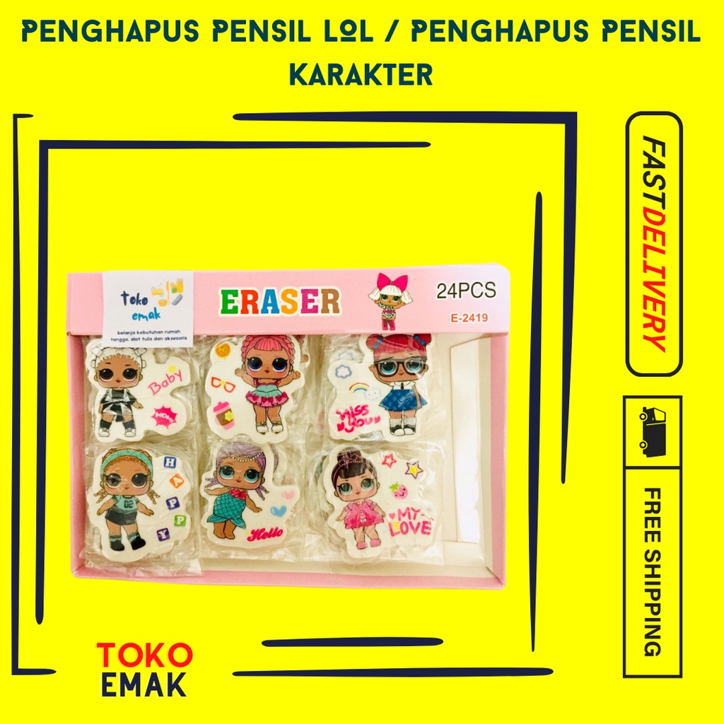 

Penghapus Pensil LOL / Penghapus Pensil Karakter