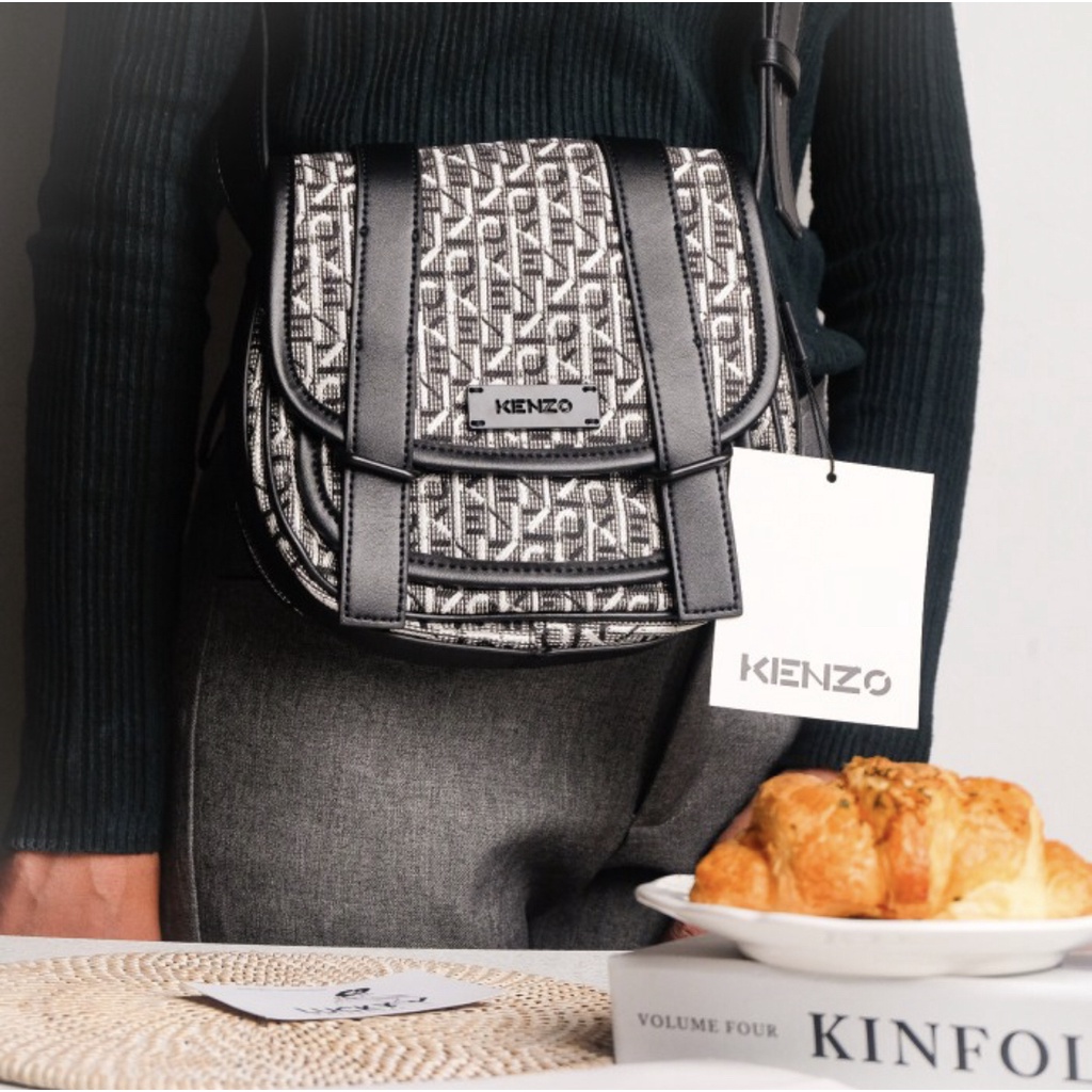 Kenzo Small Jacquard Courier Messenger Bag - ORIGINAL 1000%