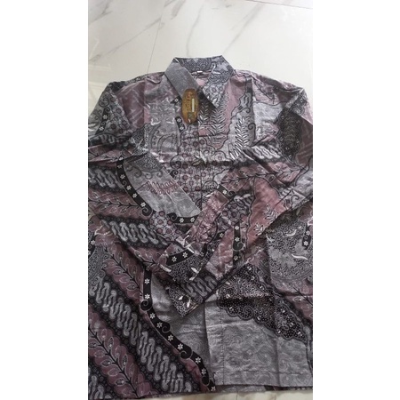 Atasan Batik Couple Ayah anak warna ungu Lilac S M L XL XXL