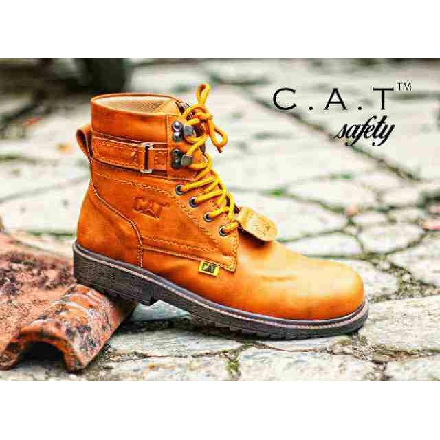 CATERPILLAR SAFETY LOW BOOTS UJUNG BESI || SEPATU KERJA