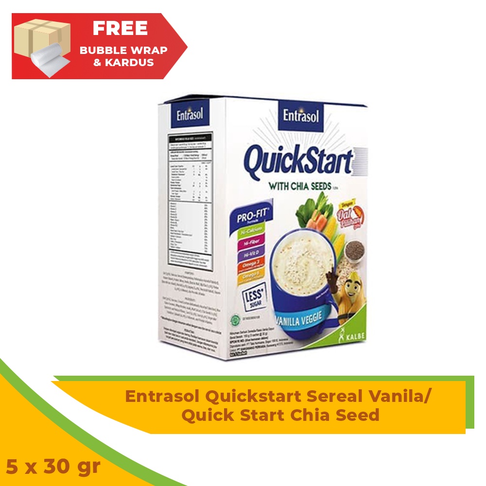 

Entrasol Quickstart Sereal Coklat 5 x 30 gr / Quick Start Chia Seed