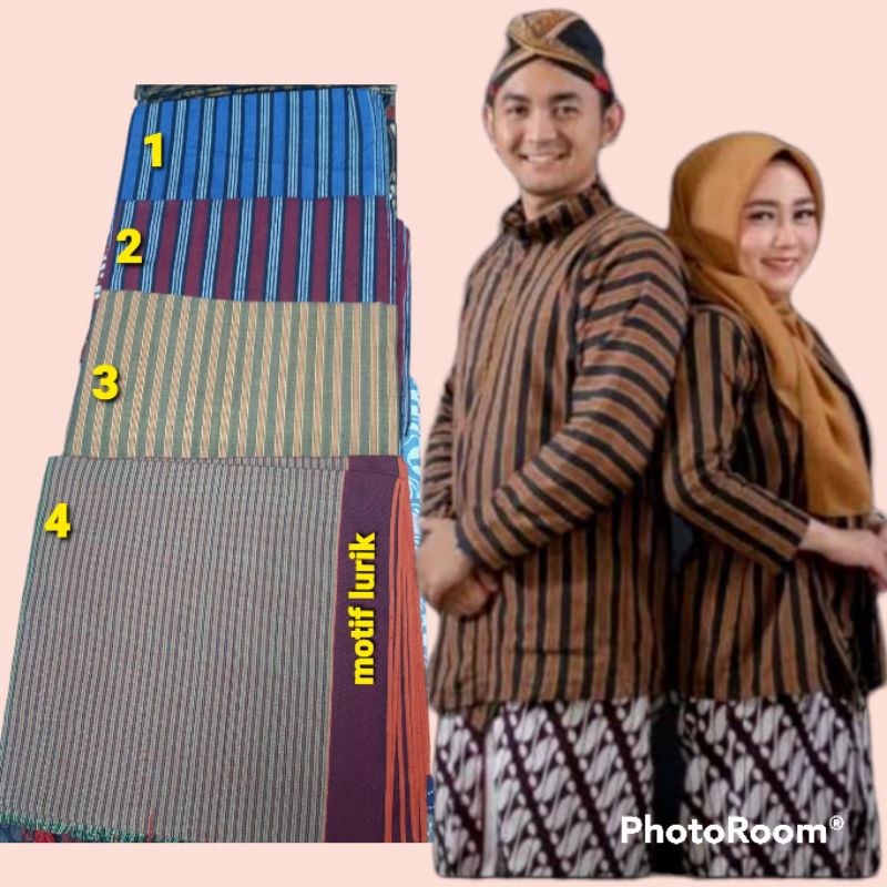 (COD) bahan kain katun tenun lurik/ surjan lurik jawa tenun/ bakal kain lurik jawa mewah