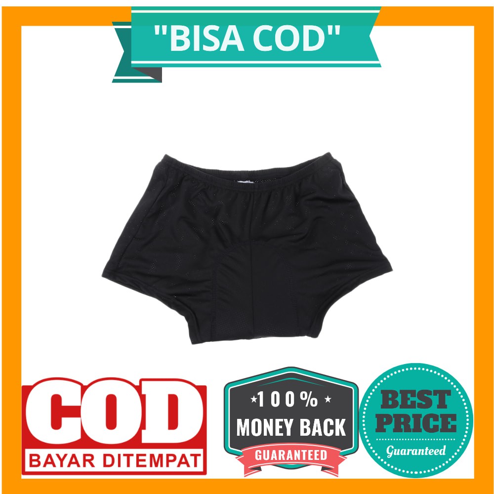 Balight Celana Sepeda RPM Cycling Short dengan 3D Padded Sponge Size XXL - CK01 - Black White