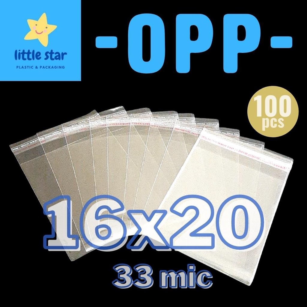 Plastik OPP 16x20  cm 33 micron