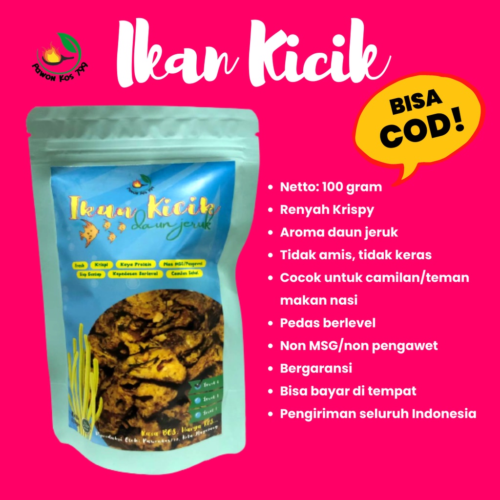 Ikan Kicik Daun Jeruk by Pawonkos799 - Bergizi 100% halal renyah berlevel berbumbu rempah dan tidak 