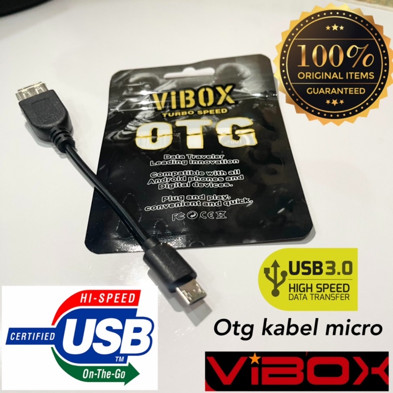 PROMO SUPER OTG KABEL VIBOX MICRO TURBO-01 SPEED DATA TRAVELLER FOR ANDROID