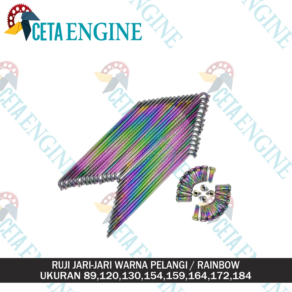 [ BISA COD ] RUJI JARI JARI VELG PELANGI RAINBOW RING SEMUA UKURAN JERUJI MOTOR VELEG PELEK PLEK VLE