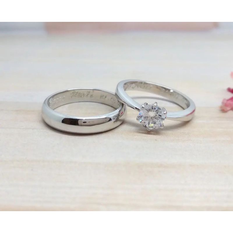 Cincin perak cincin pernikahan cincin couple pria dan wanita