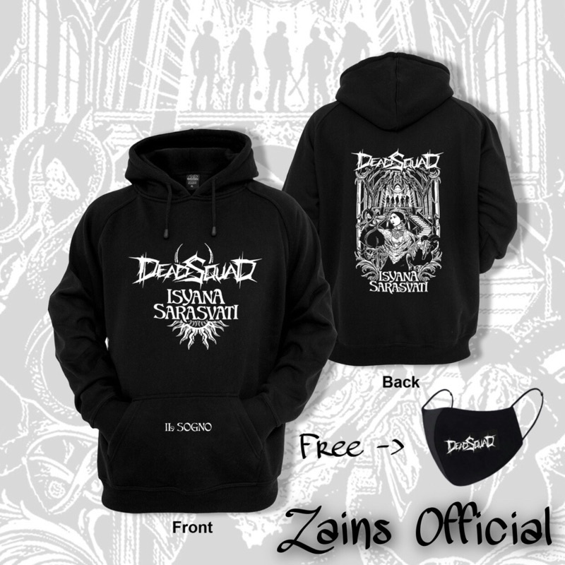 Jaket Hoodie LIMITED EDITION DEADSQUAD X ISYANA SARASVATI IL SOGNO Band Metal ootd sweatShirt sweate