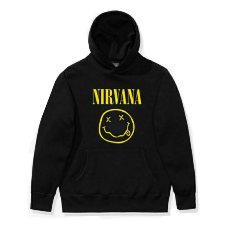 S - XXXXXL(6XL) Jaket NIRVANA Hoodie NIRVANA SMILEY FACE HNM Big Size OVERSIZE Hoodie Unisex JUMBO