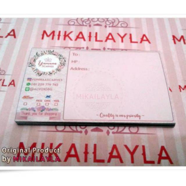 

Cetak Shipping Card HVS + Desain